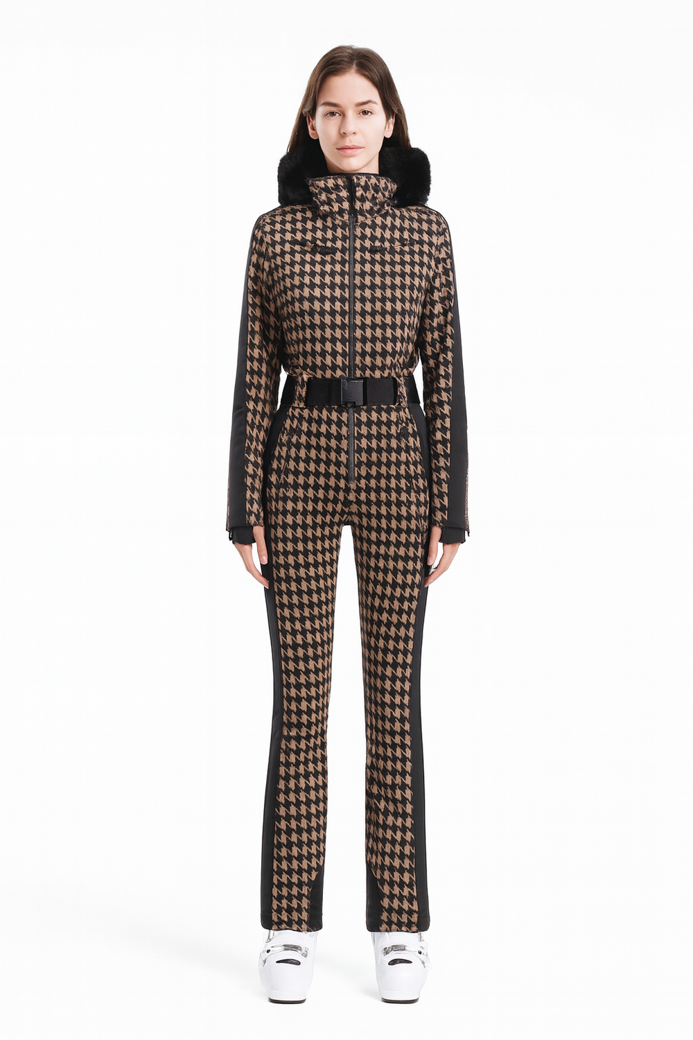 Damen Skianzug Thermo Atmungsaktiv Mit Elegantem Pelzkragen 1