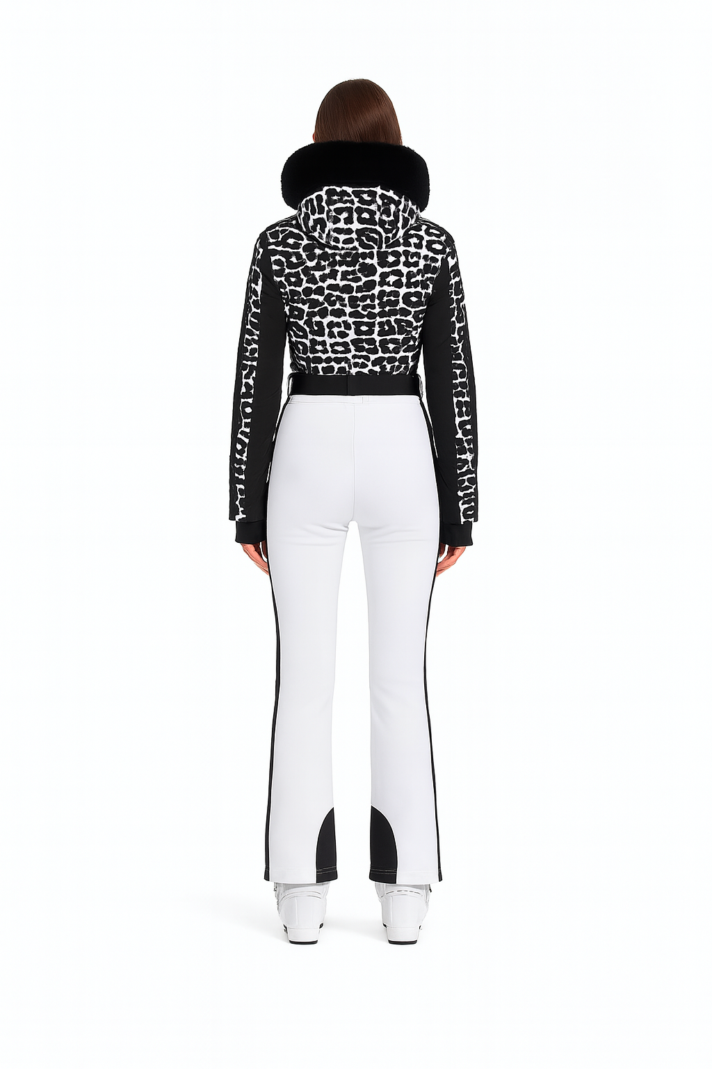 Damen Skianzug Thermo Atmungsaktiv Mit Elegantem Pelzkragen 8