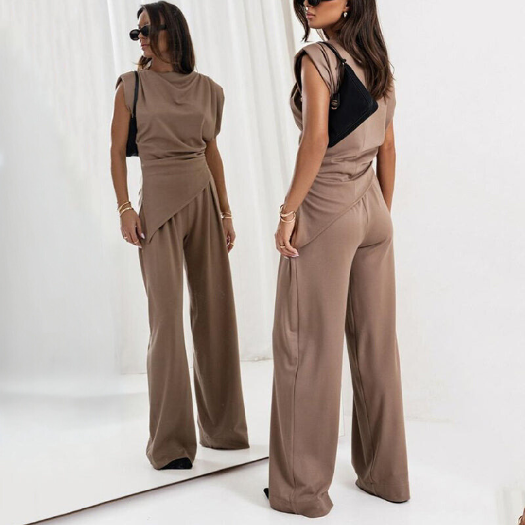 Damen Sport Set Baumwolle Lässig Twin Set