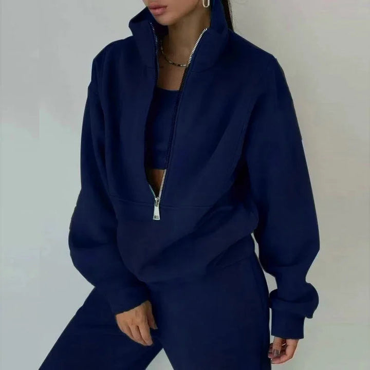 Women's Sport Set Cotton Blend Casual Sweatshirt and Pants