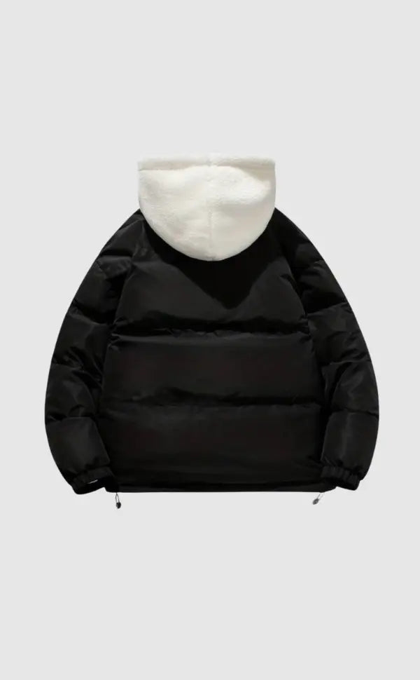 Damen Steppjacke mit Fleece Futter und Verstellbarer Kapuze