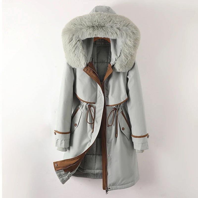 Women's quilted jacket with hood High-quality quilted fabric Casual