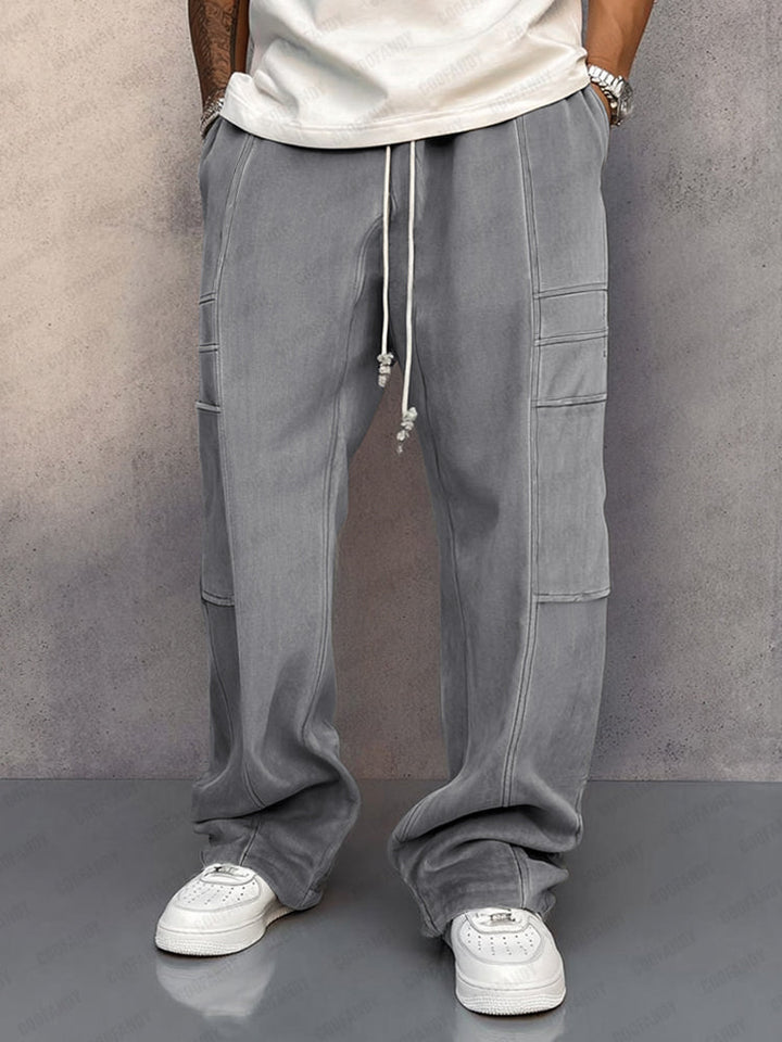 Damen Stoffhose Lässig Mit Elastischem Bund und Seitentaschen 1