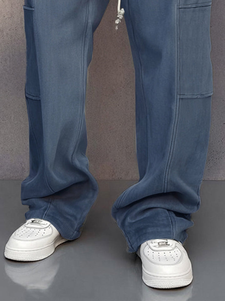 Damen Stoffhose Lässig Mit Elastischem Bund und Seitentaschen 5