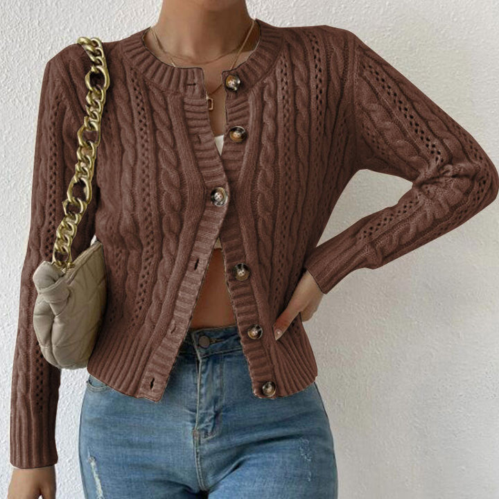Damen Strickjacke Langarm Weiches Strickmaterial Modisch