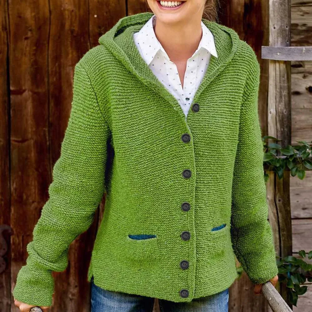 Damen Strickjacke Warm Elegant Wetterfest Modern