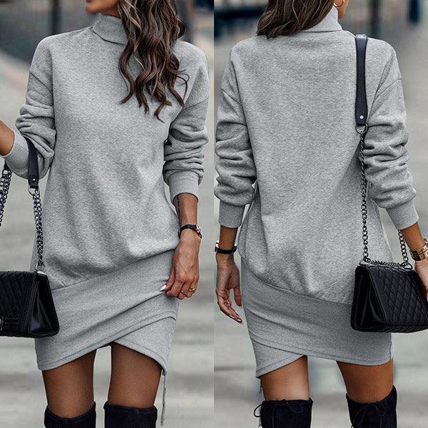 Women's Knit Dress Wool Elegant Fitted