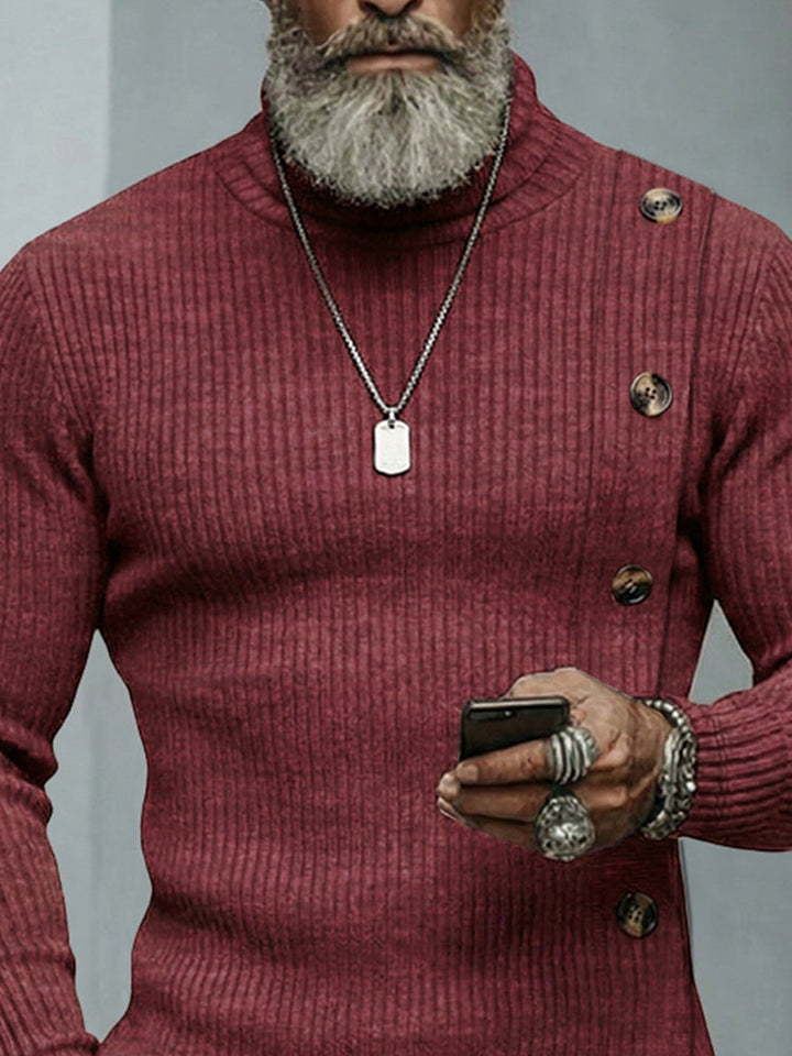 Damen Strickoberteil Elastisch Asymmetrisch Casual mit Rollkragen 7