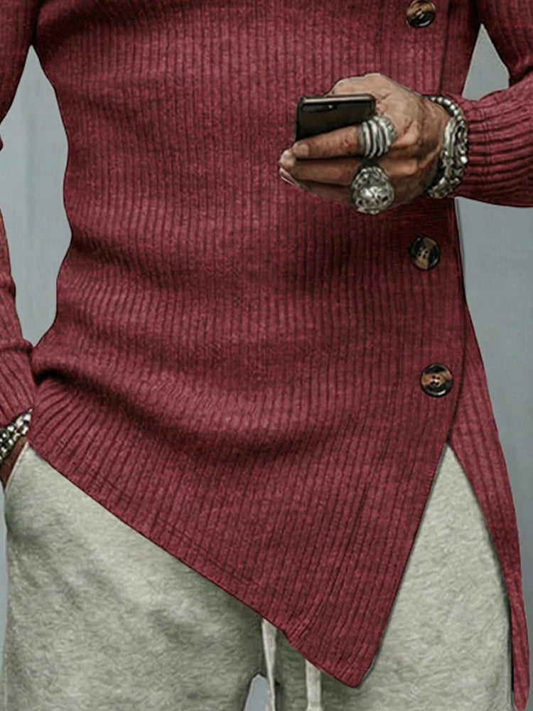 Damen Strickoberteil Elastisch Asymmetrisch Casual mit Rollkragen 8