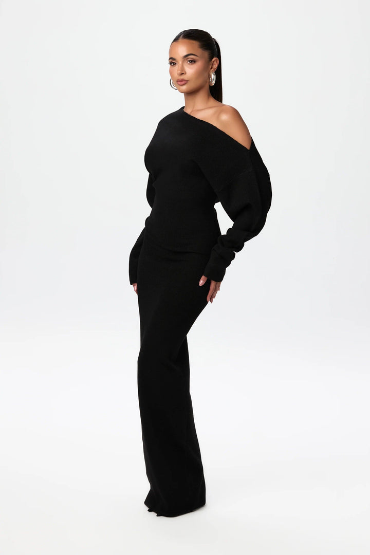 Women's Sweater Dress Drop Shoulder Style High-Quality Fibers