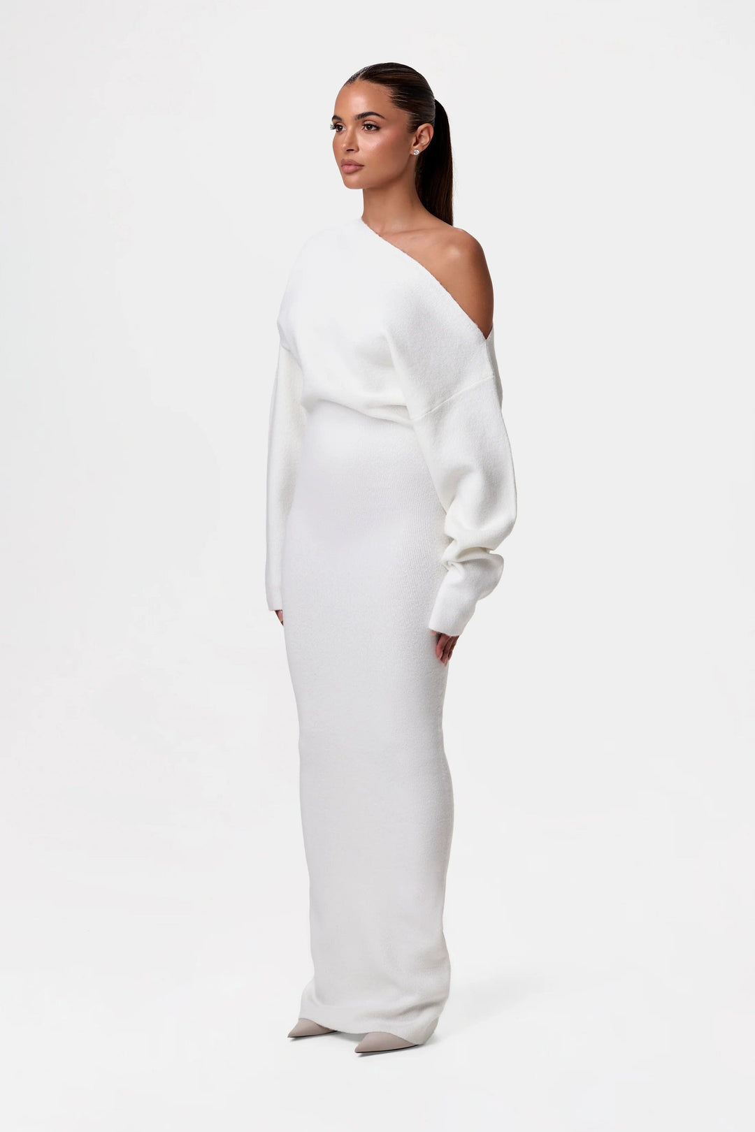 Women's Sweater Dress Drop Shoulder Style High-Quality Fibers
