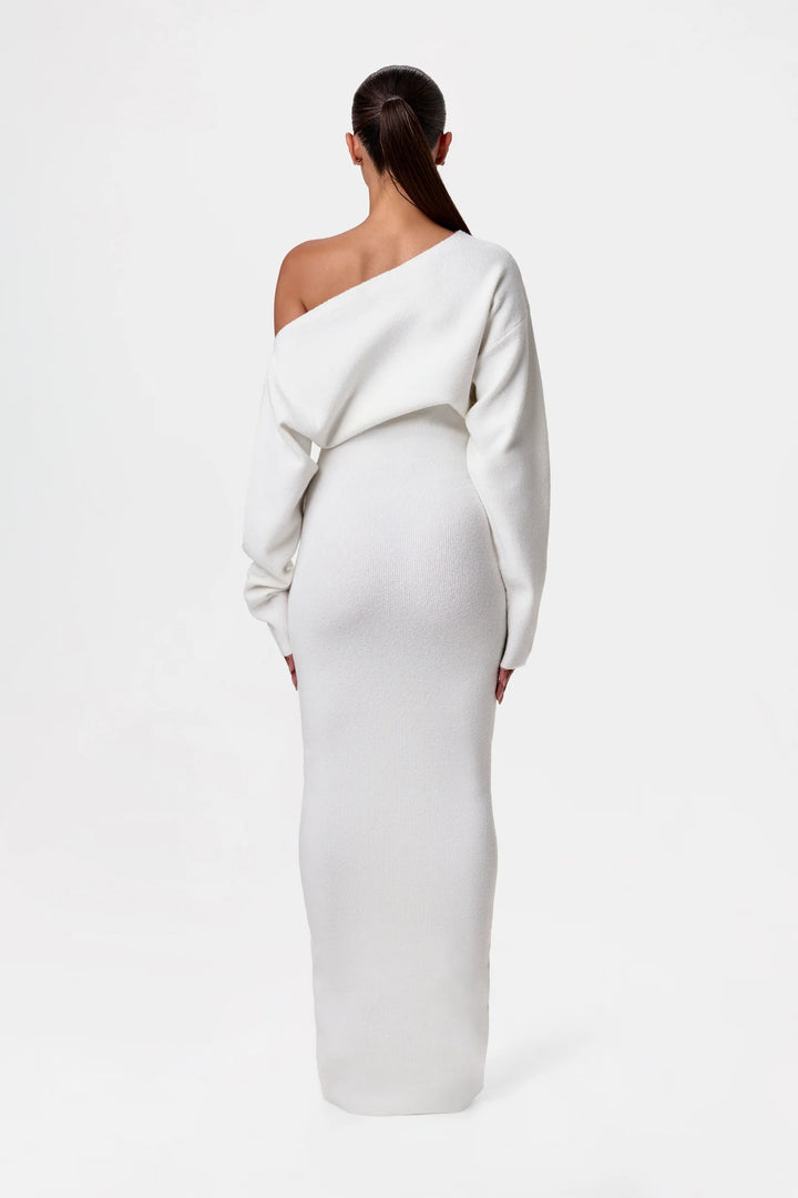 Women's Sweater Dress Drop Shoulder Style High-Quality Fibers