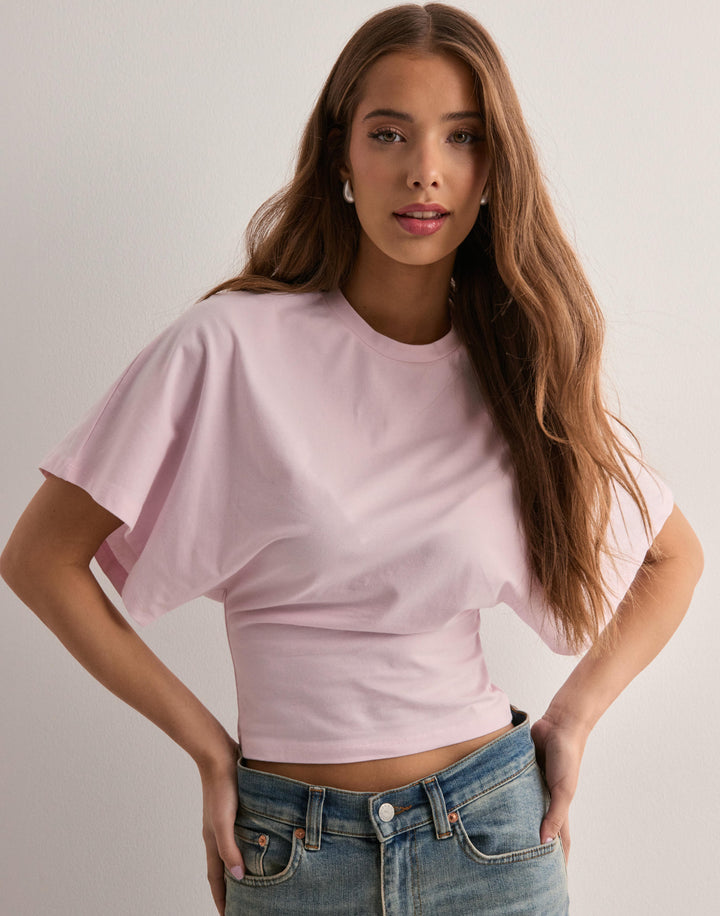 Women's T-Shirt with Wide Sleeves Made of High-Quality Cotton Blend