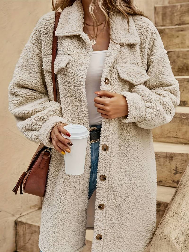 Manteau Teddy pour femmes Oversized Doux Hiver