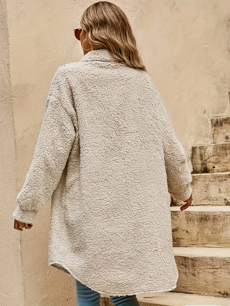 Manteau Teddy pour femmes Oversized Doux Hiver