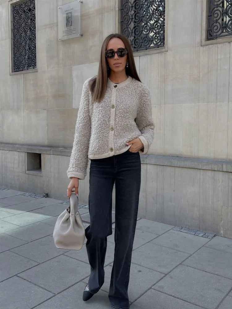 Manteau en teddy pour femmes Hiver Tissu de haute qualité Élégant