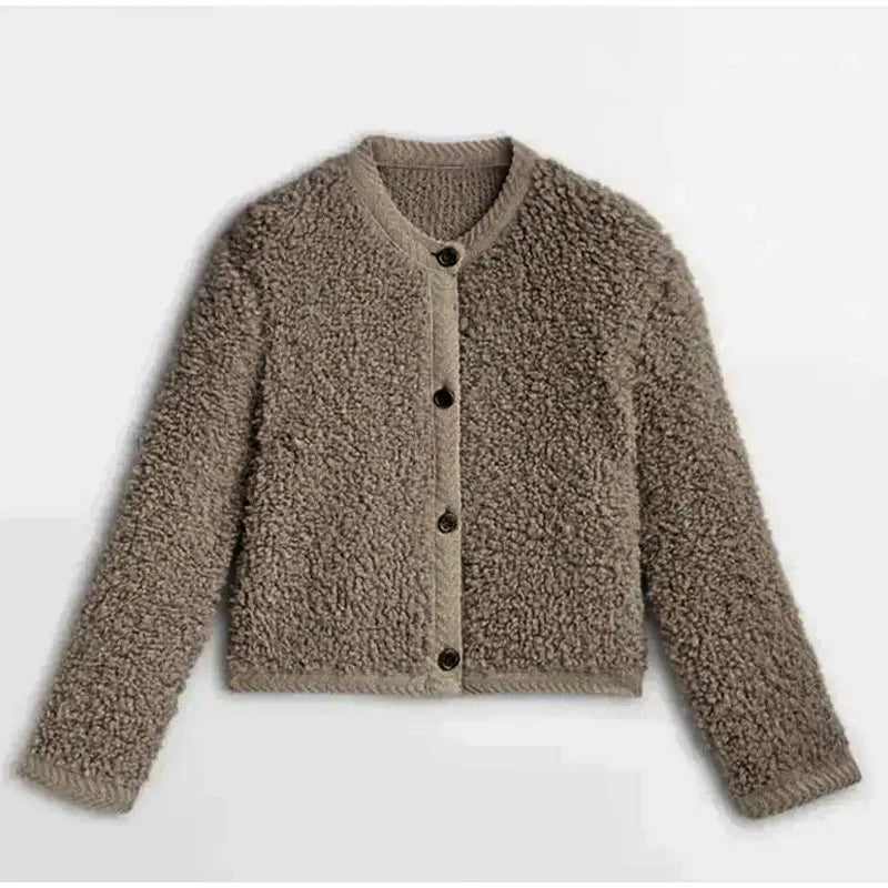 Manteau en teddy pour femmes Hiver Tissu de haute qualité Élégant