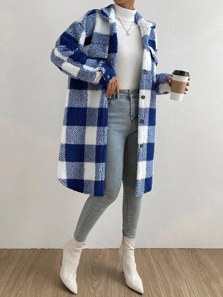 Damen Teddy Mantel Oversize Warm Winter Mäntel