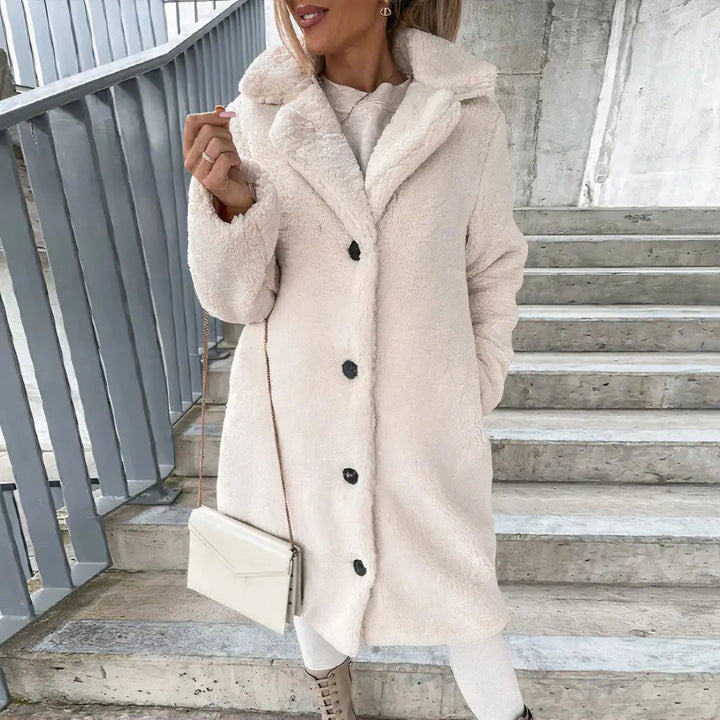 Damen Teddymantel Plüsch Elegant Mäntel Damen