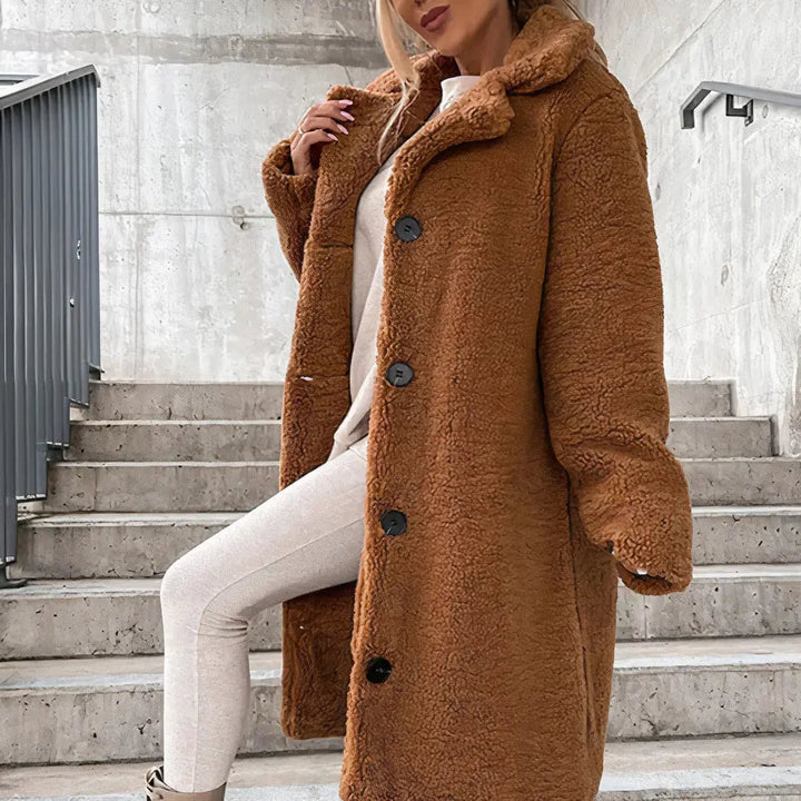 Damen Teddymantel Plüsch Elegant Mäntel Damen