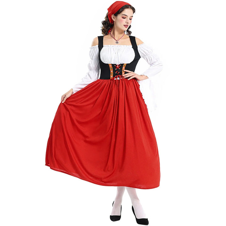 Women's Traditional Dress Cotton Off-Shoulder Elegant