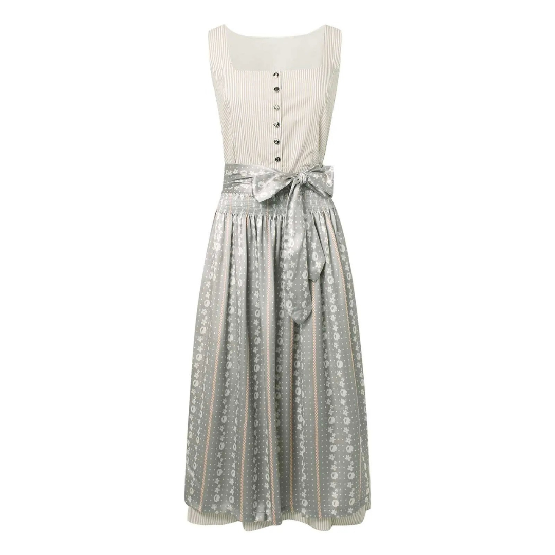 Women's traditional dress traditional fabric with ¾ sleeves and square neckline