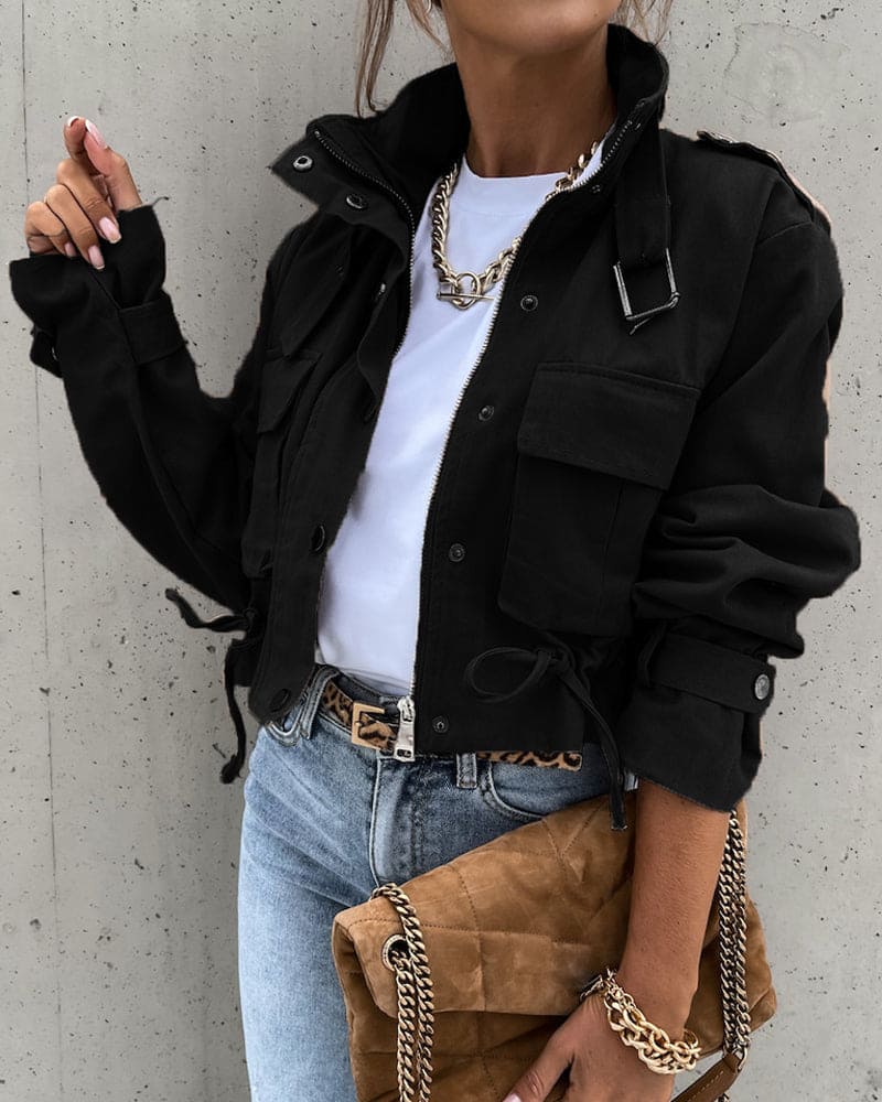 Women's transitional jacket high-quality fabric modern cut