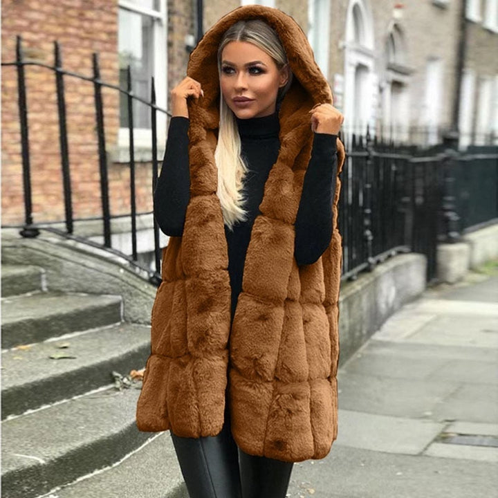 Gilet pour femmes Gilet à capuche Matériau chaud Style classique