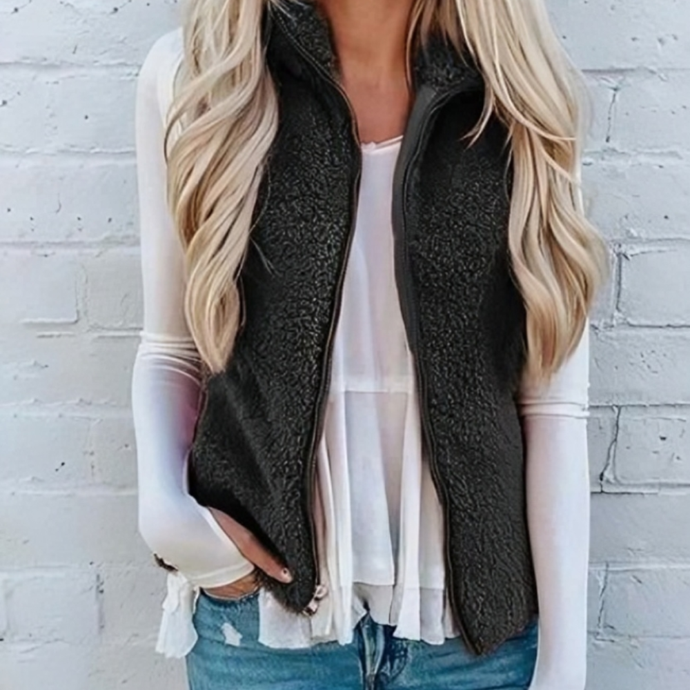 Women's Vest Cozy With Zipper