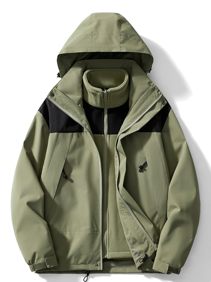 Damen Winterjacke Fleece 3-in-1 mit Kapuze