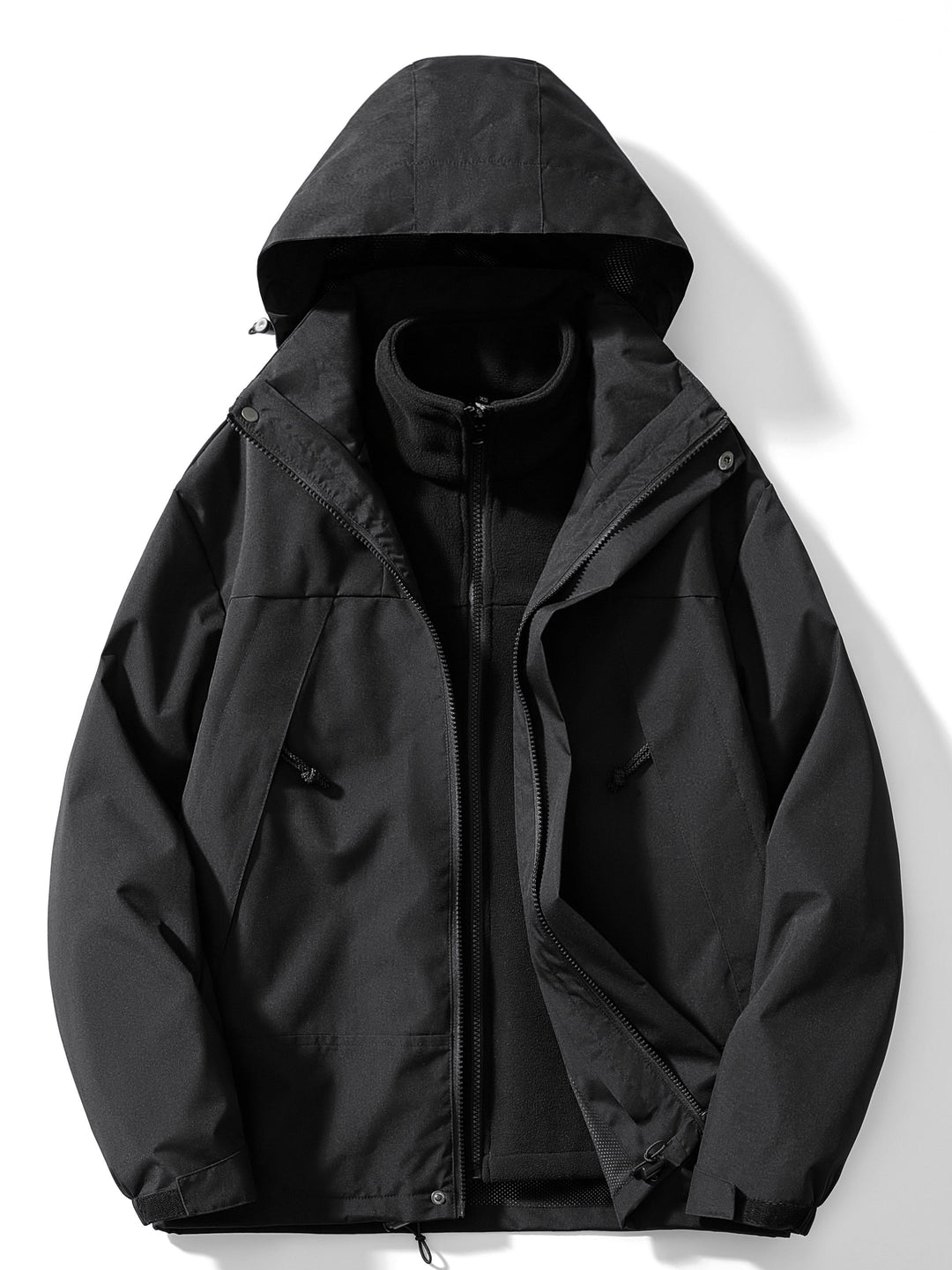 Damen Winterjacke Fleece 3-in-1 mit Kapuze