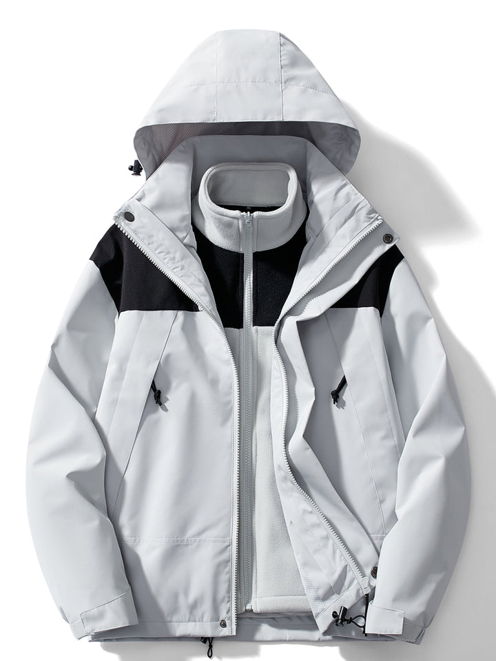 Damen Winterjacke Fleece 3-in-1 mit Kapuze