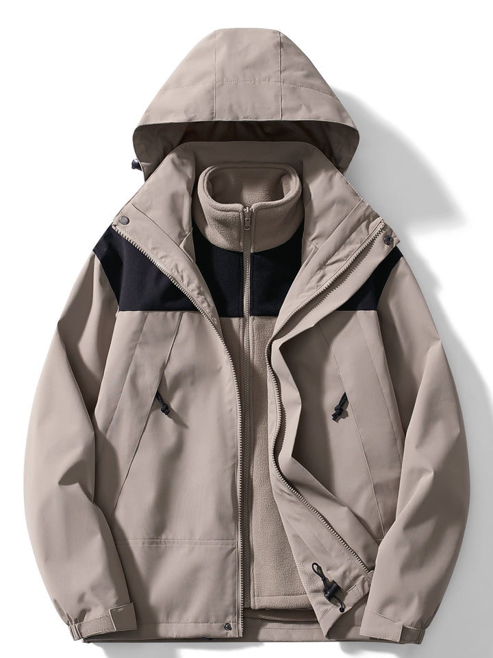 Damen Winterjacke Fleece 3-in-1 mit Kapuze