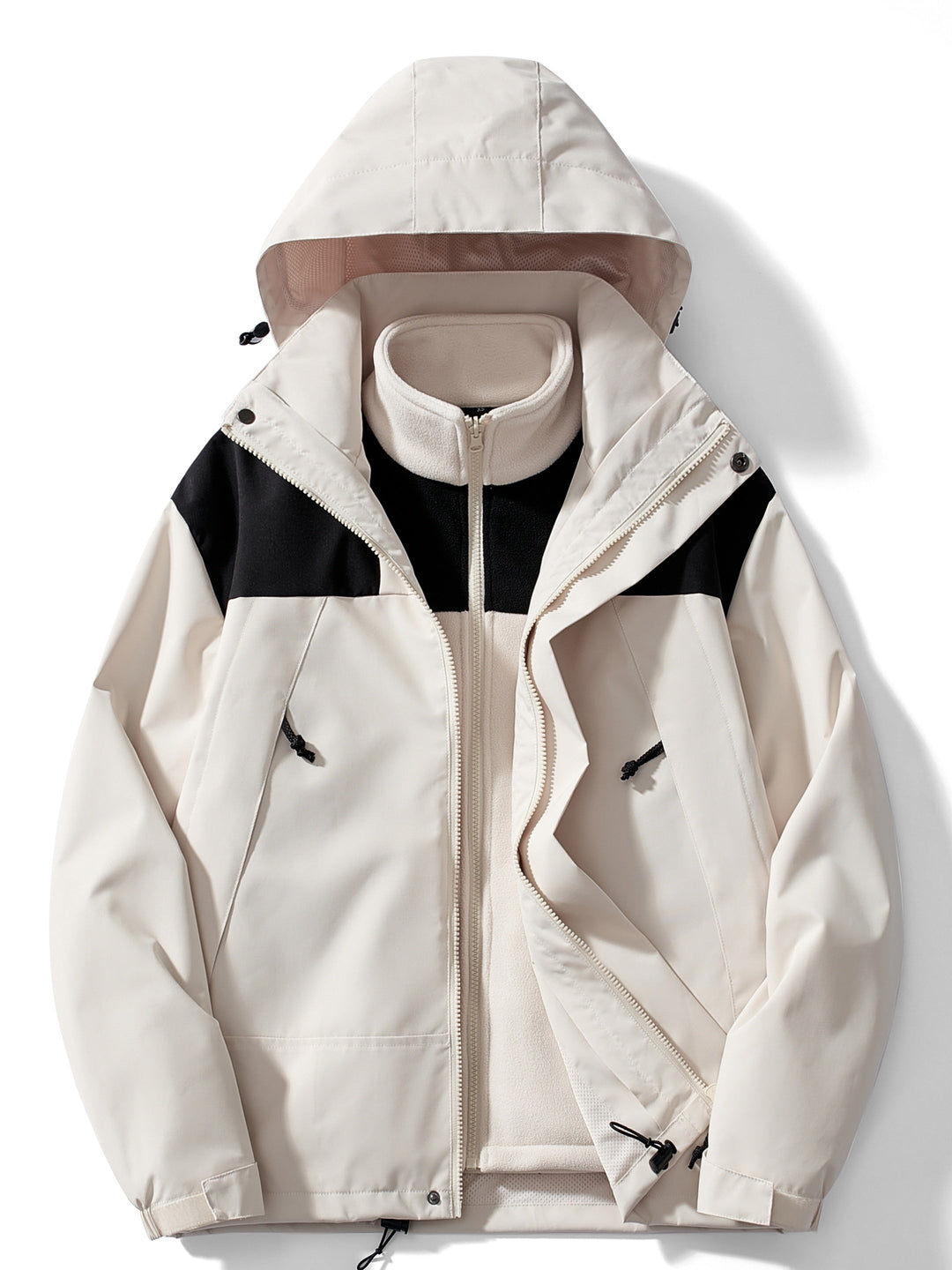 Damen Winterjacke Fleece 3-in-1 mit Kapuze