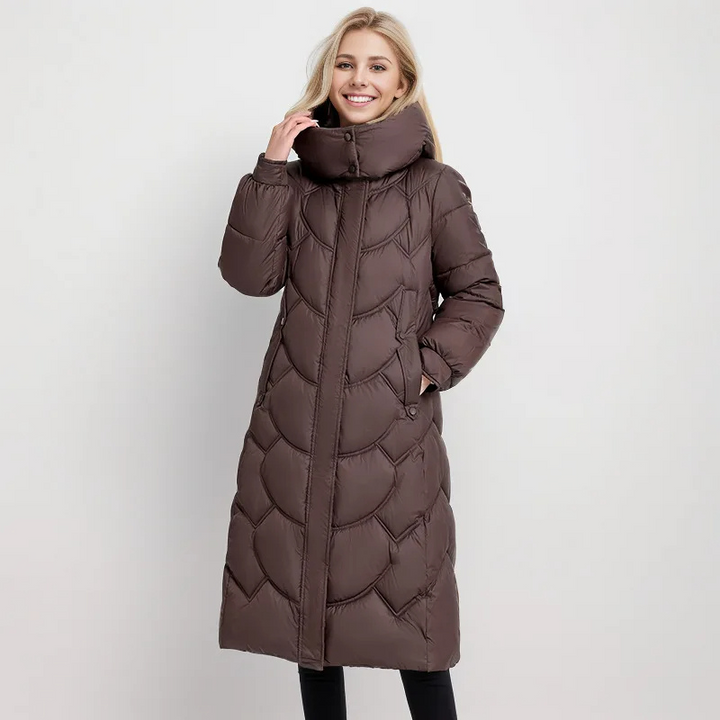 Damen Wintermantel Gesteppter Schnitt Neck Wrap