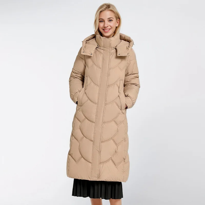 Damen Wintermantel Gesteppter Schnitt Neck Wrap