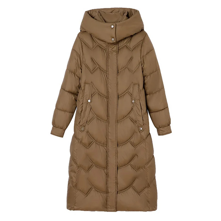 Damen Wintermantel Gesteppter Schnitt Neck Wrap
