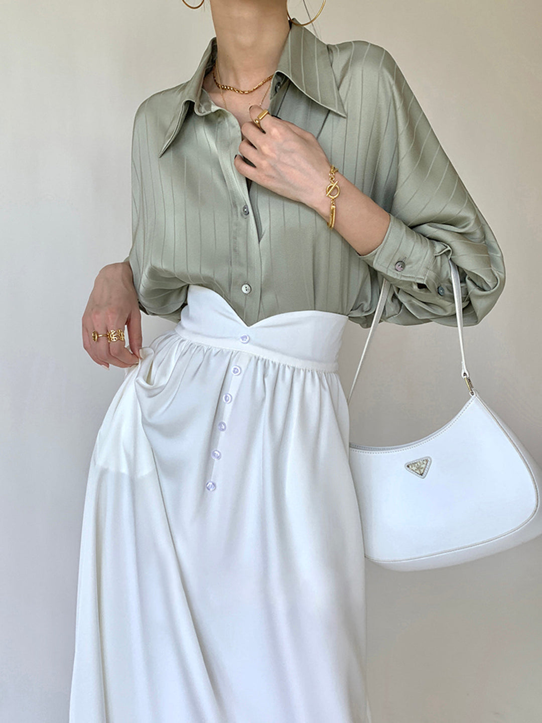Women's blouse cotton blend oversized casual