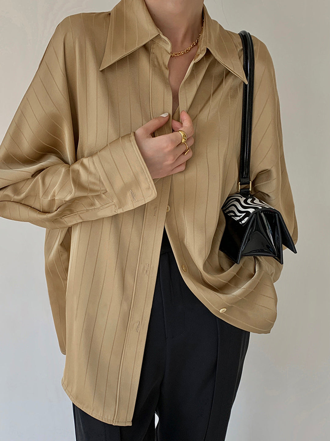 Women's blouse cotton blend oversized casual