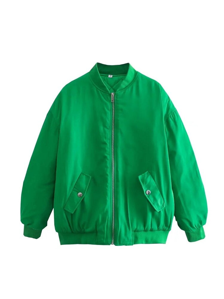 Women's jacket bomber jacket plus size breathable material trend style