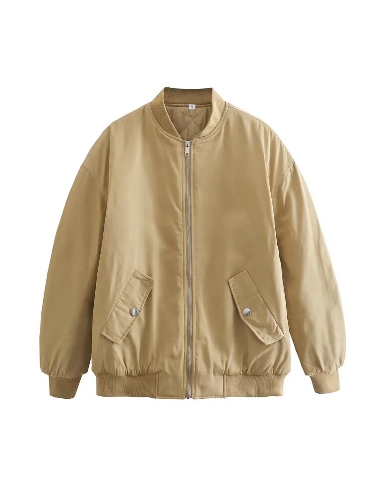 Women's jacket bomber jacket plus size breathable material trend style