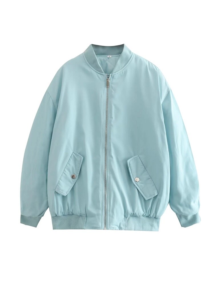 Women's jacket bomber jacket plus size breathable material trend style