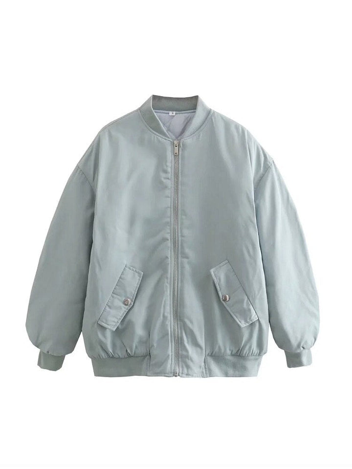 Women's jacket bomber jacket plus size breathable material trend style