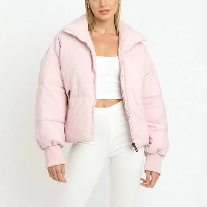 Veste pour femmes Veste courte en duvet Polyester Col montant