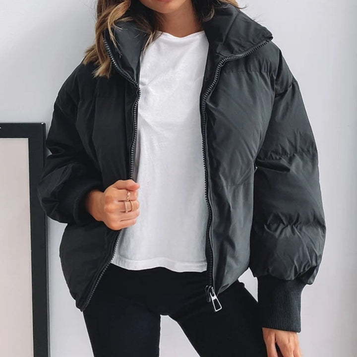 Veste pour femmes Veste courte en duvet Polyester Col montant