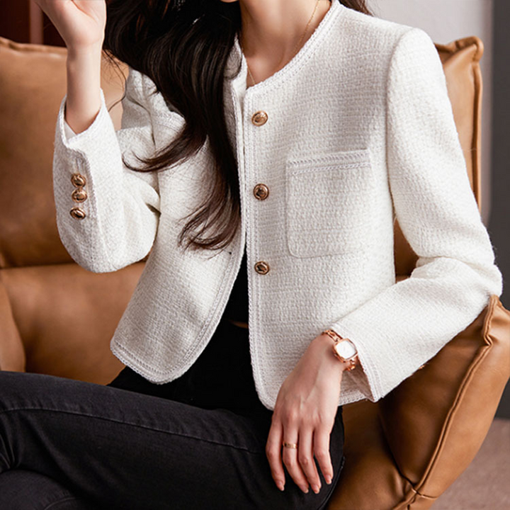 Women's jacket elegant design short fit breathable fabrics