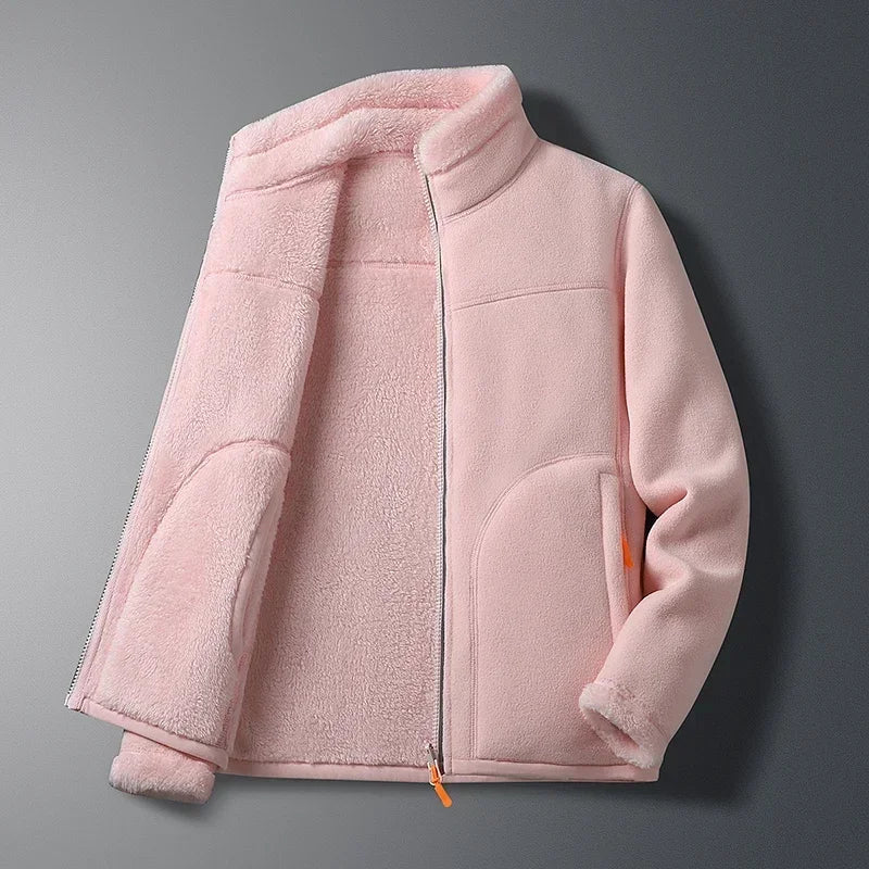 Women's functional jacket with high collar and side pockets
