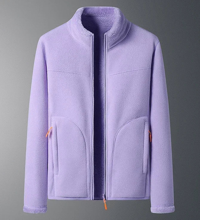 Women's functional jacket with high collar and side pockets