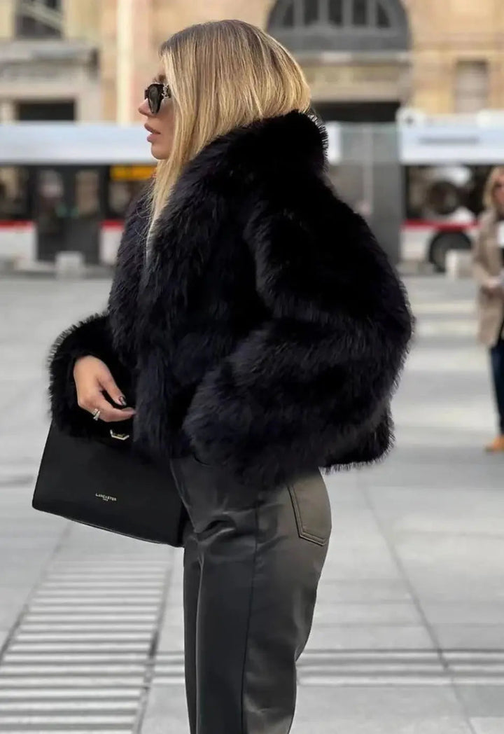 Women's jacket faux fur luxurious stylish