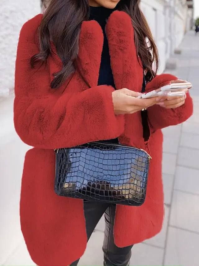 Damenjacke Veganpelz Trendy Stylisch